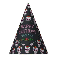 Sugar Skulls Day of the Dead Theme Birthday Party Hat