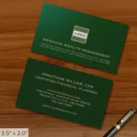 Luxury Green Leather Business Card