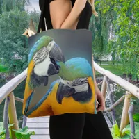 Parrots in love tote bag