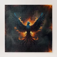 Phoenix Bird Rising with Flames Jigsaw Puzzle