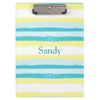 Yellow and Teal Personalized Name Clipboard