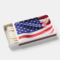 American Flag in the Wind Waving Banner Matchboxes