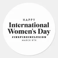 Happy International Women's Day | March 8th Button Classic Round Sticker