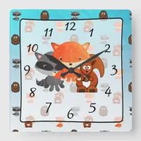 Woodland Creature Forest Animal Baby Nursery Clock