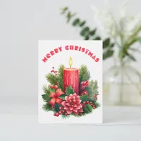 Burning Candle - Christmas Card