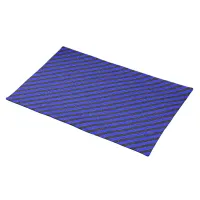 Black Blue Thin Diagonal Stripes Cloth Placemat