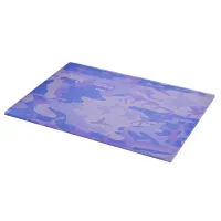Camouflage Pastel Blue Abstract Pattern Cutting Board