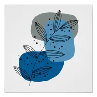 Modern Art Abstract Floral Poster Print