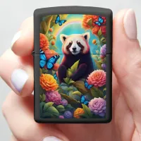 Red Panda in Bloom Zippo Lighter