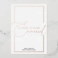 O Come, Emmanuel! Christian Nativity Christmas Foil Holiday Card