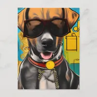 Dog in Sunglasses Postcard