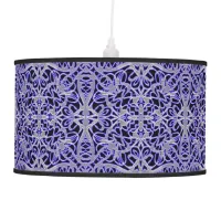 Purple and Silver Lace Pattern Ceiling Lamp