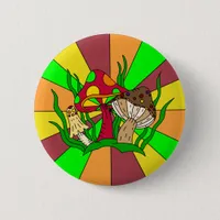 Retro Magic Mushrooms   Button