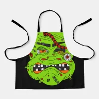 Halloween Gory Frankenstein Green Monster Kids Apron