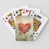 Love You All Red Heart Poker Cards