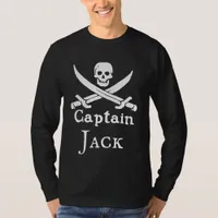 Personalized Pirate Captain Long Sleeve T-Shirt