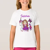 Pretty Princess and Unicorn Personalized Shirt