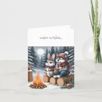 Warm Wishes Winter Wonderland Blank Note Card