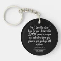 Jeremiah 29:11 Inspirational Bible Verse Keychain