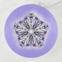 *~* Meditation Lavender Purple  Star Mandala Trinket Tray