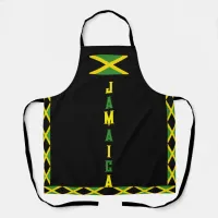 Jamaican Flag Green Yellow Black Jamaica Island Apron