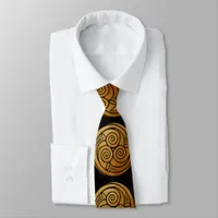 Triple Celtic Knot Swirl Mandala Neck Tie