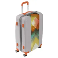 Seventies Orange Abstract Techno Triangles Luggage
