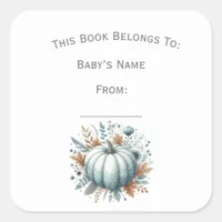 Customize Blue Little Pumpkin Book Plate