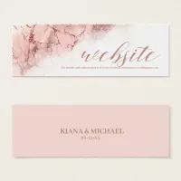 Marble Glitter Wedding Website Rose Gold ID644