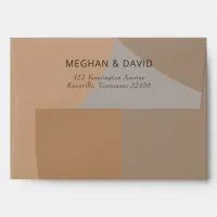 Terracotta Rustic Boho Arch Modern Wedding Envelope