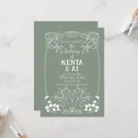 Art Nouveau Wedding Invitation