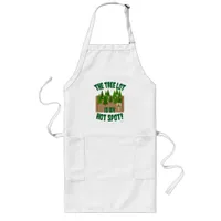 Tree Lot Is My Hot Spot Holiday Cartoon Art Long Apron