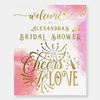 Cheers To Love Wine Tasting Bridal Shower Welcome Foam Board