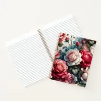 Timeless Rose Floral Charm Notebook