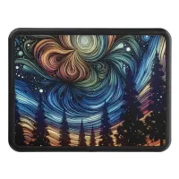 Mystical Ethereal Art with Trees and Night Sky Hitch Cover