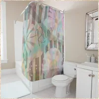 Pretty Vintage Daisies Shower Curtain