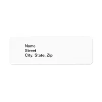 Simplistic Art Return Address Labels