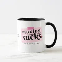 Moving Sucks! Modern Funny Farewell Good Bye Gift Mug