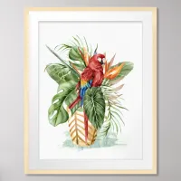 Tropical Bird Botanical Framed Art