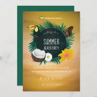 Family Summer Holiday Beach Party invitation