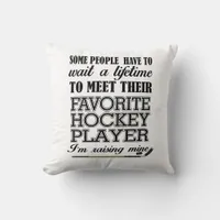 Proud Hockey Mom Photo Throw Pillow