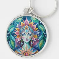 Boho Colorful Goddess Keychain