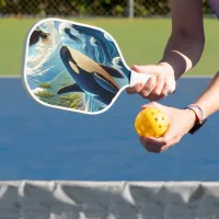 Majestic Orca Leaping Pickleball Paddle