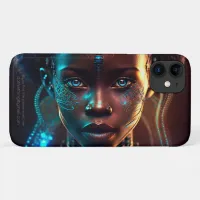 African Electro Style Woman Face Case-Mate iPhone Case