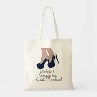 Personalized "Stepping into 50 and Fabulous" Party Tote Bag