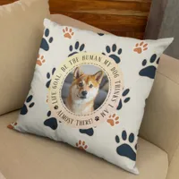 Customizable Funny Dog Lover Gift - Life Goal Throw Pillow