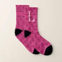 Hearts Monogram and Name Custom Team Socks