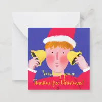 Tinnitus free Christmas Jingle bells Hearing Note Card