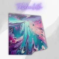 Turquoise & Pink Abstract Pattern | Tablecloth