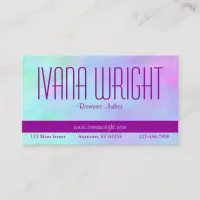 Purple on Blues Author Business Card